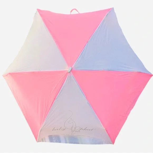 Baby Phat Pink and White Umbrella Travel Umbrella - Picture 1 of 8